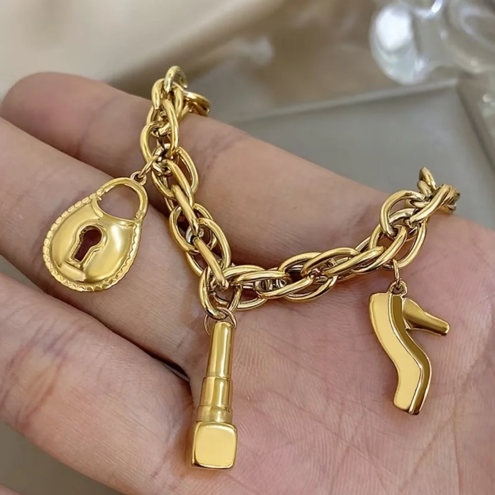 Gold Charm Bracelet - Picture 4 of 5